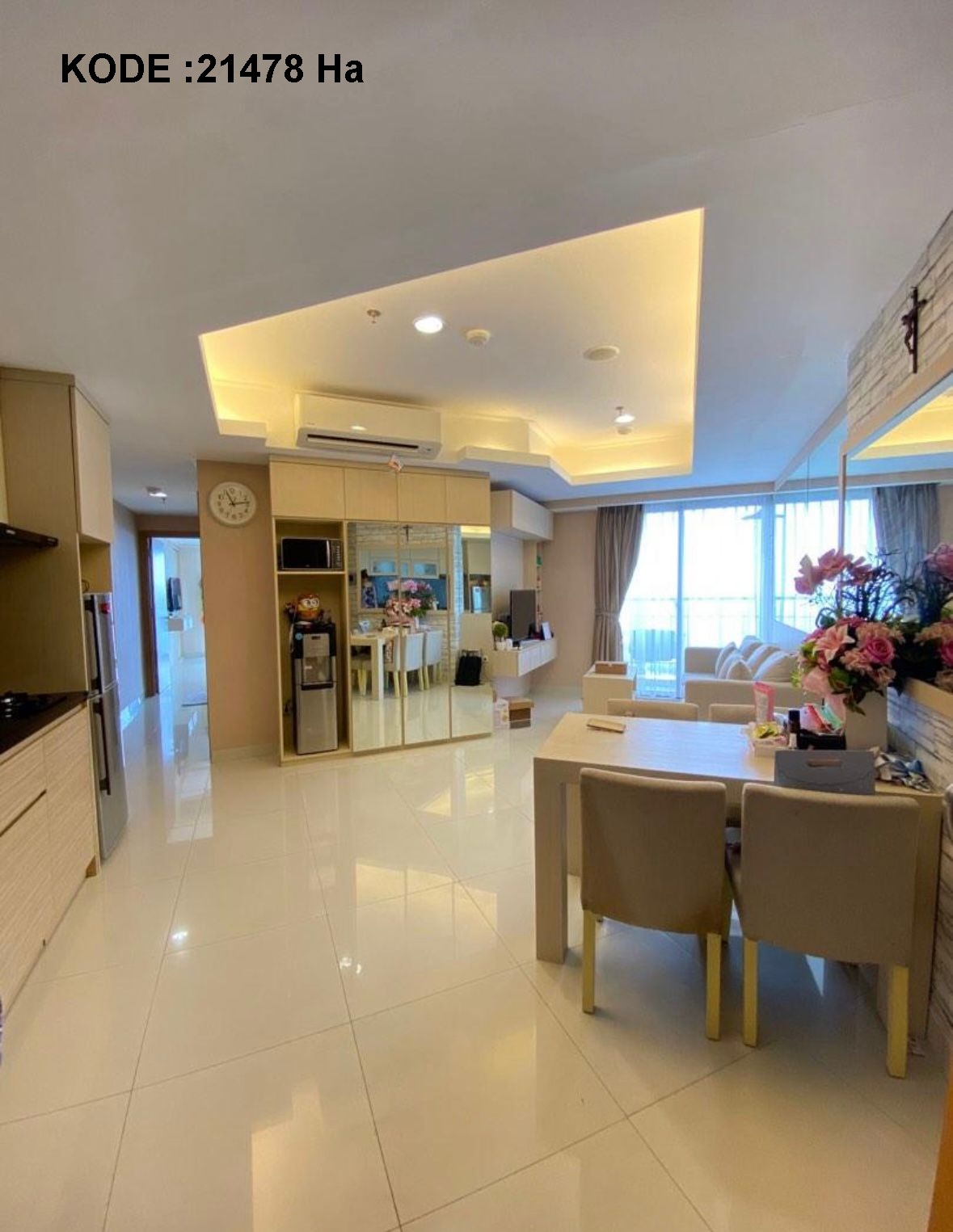 Disewa Apartemen The Mansion, Furnish, Luas 70 Meter, Kode :21478 Ha
